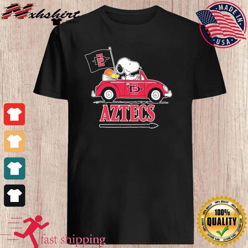 Peanuts Snoopy And Woodstock San Francisco 49ers On Car Shirt