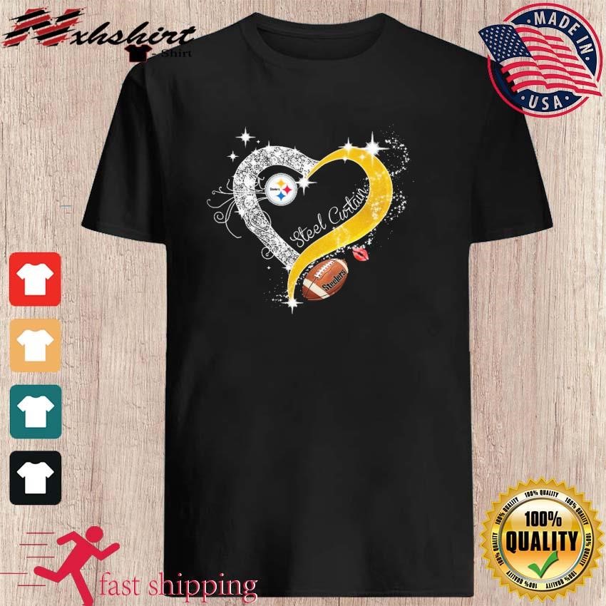 Pittsburgh Steelers Heart Diamonds Steel Curtain Shirt, hoodie