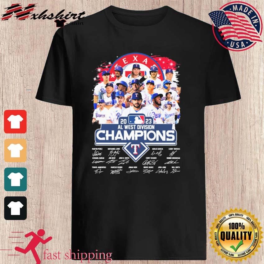 2023 AL West Division Champions Texas Rangers Signatures Shirt, hoodie,  sweater, long sleeve and tank top