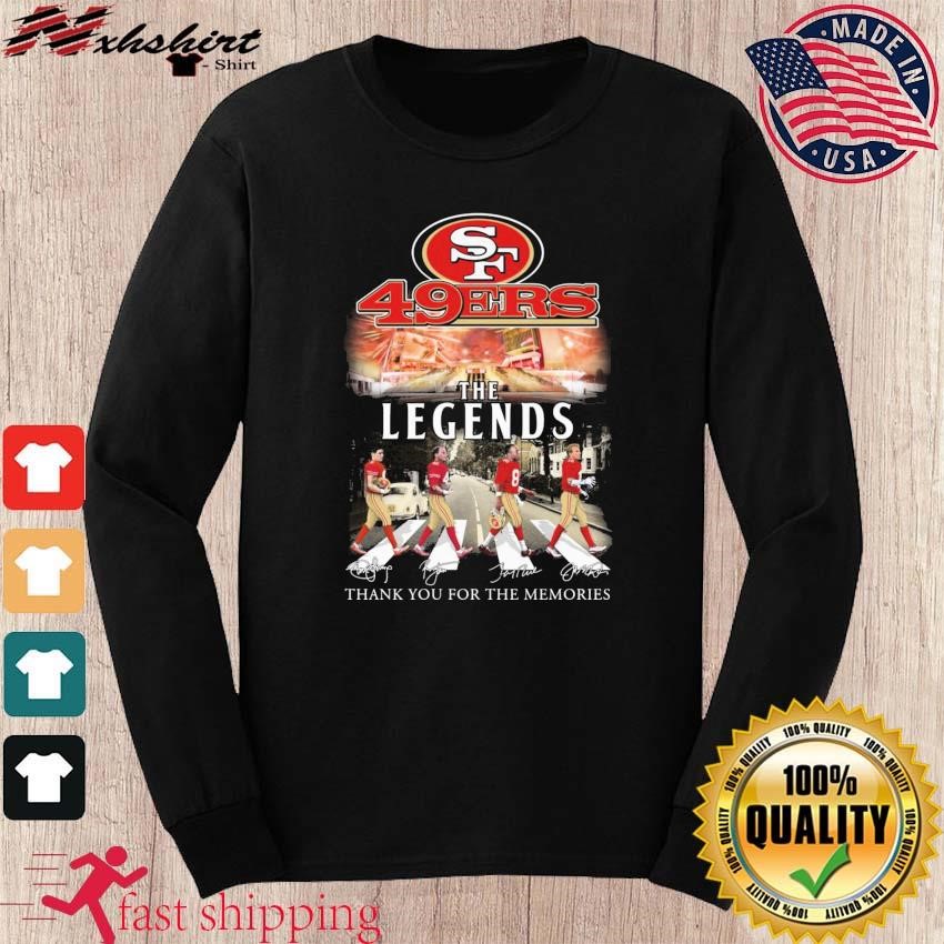 San Francisco 49Ers the legends abbey road signatures shirt, hoodie,  sweater, long sleeve and tank top