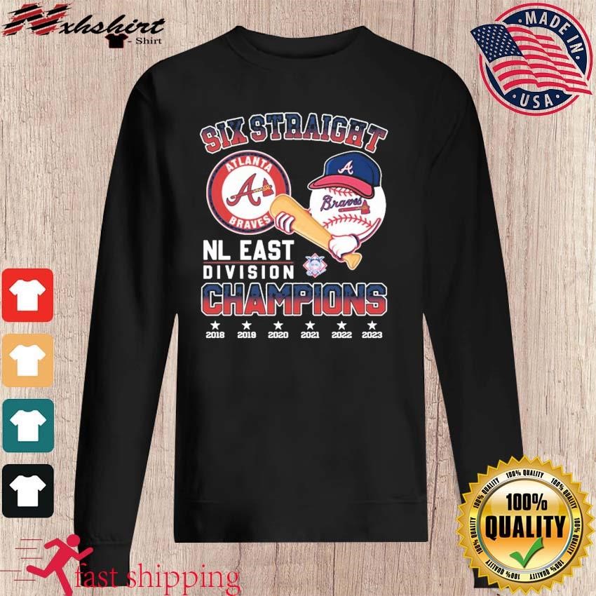 Six straight Atlanta Braves NL east Division champions shirt, hoodie,  sweatshirt and tank top