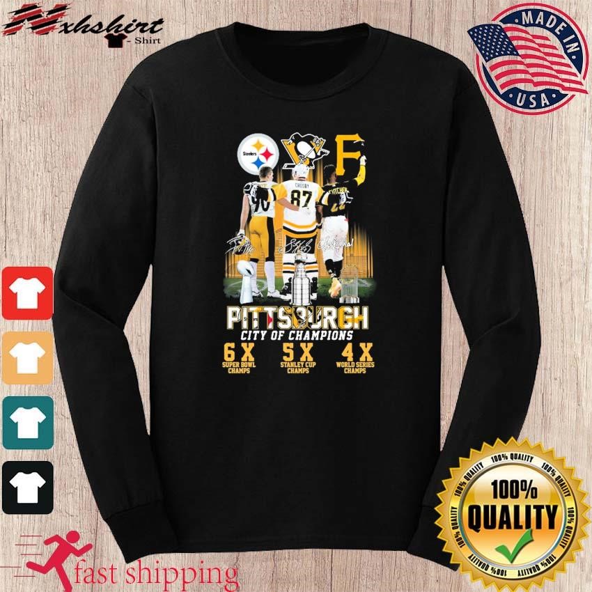 Pittsburgh City of Champions T. J. Watt Sidney Crosby Andrew McCutchen shirt  - Limotees