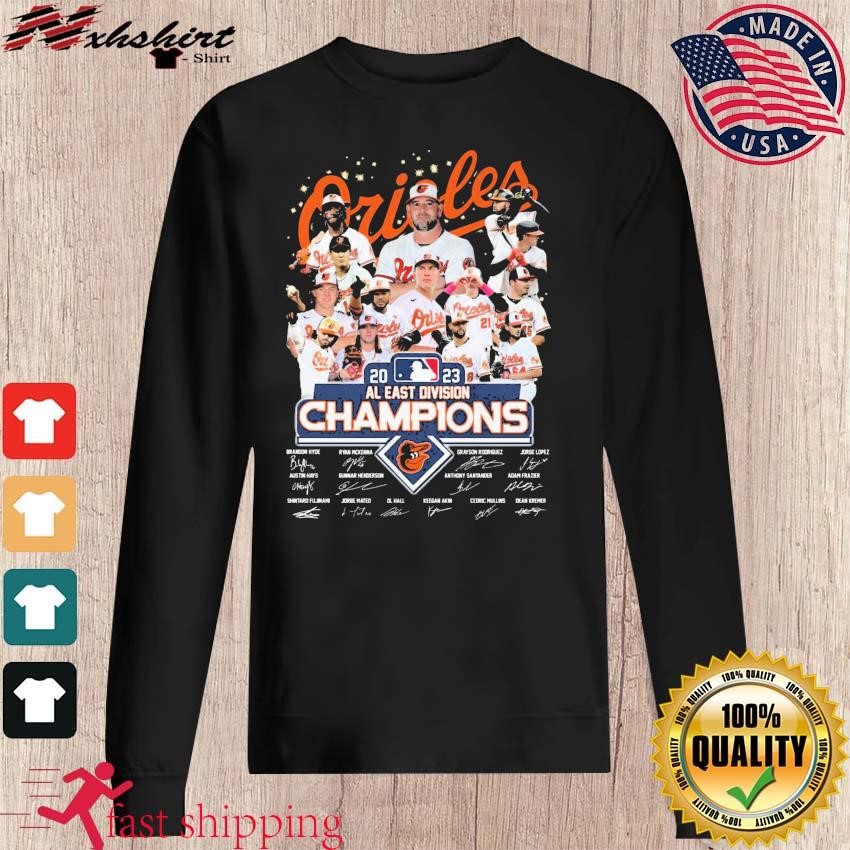 Team Baltimore Orioles Champions AL East Division 2023 Signatures Shirt -  Guineashirt Premium ™ LLC