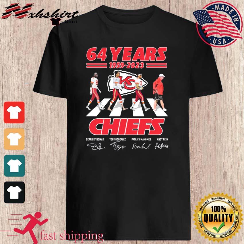 Quality Abbey Road Kansas City Chiefs Beat Detroit Lions 64 Years 1959-2023  Signatures Unisex T-Shirt - Roostershirt