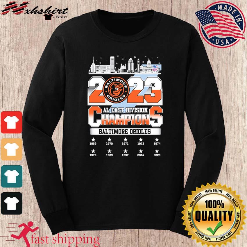 Baltimore Orioles 2023 AL East Division Champions Nike Shirt