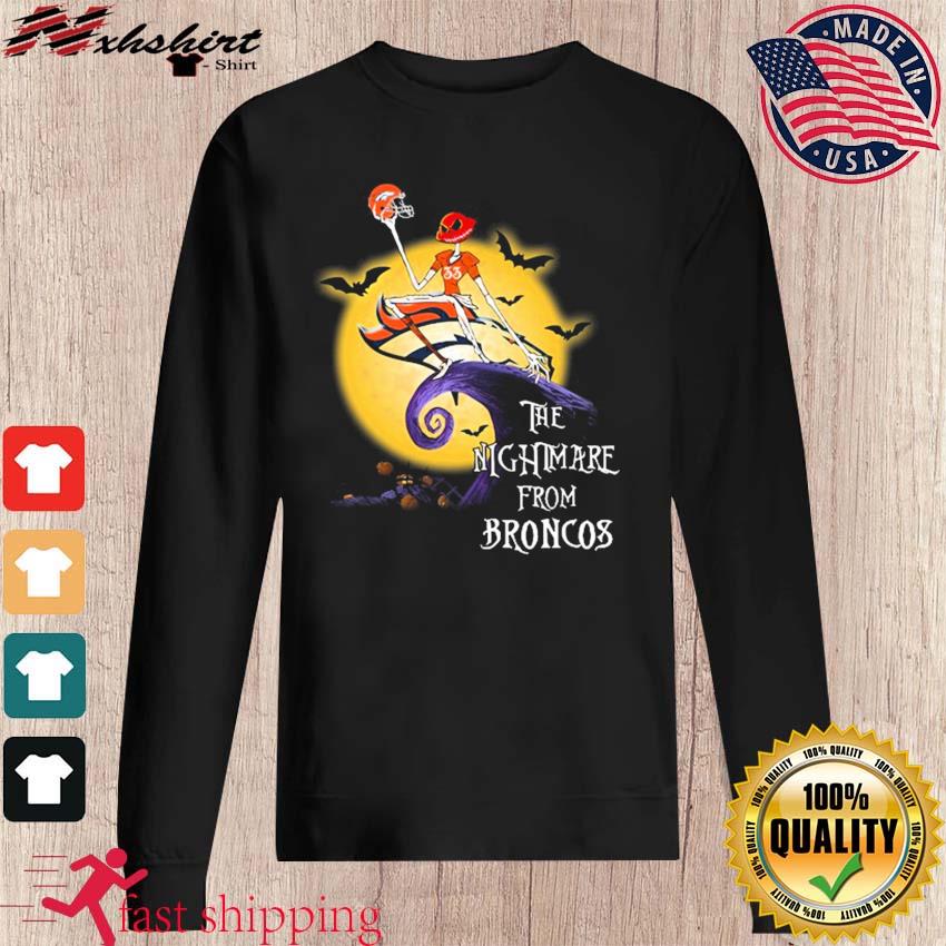 Javonte Williams Jack Skellington The Nightmare From Broncos Halloween Shirt,  hoodie, sweater, long sleeve and tank top