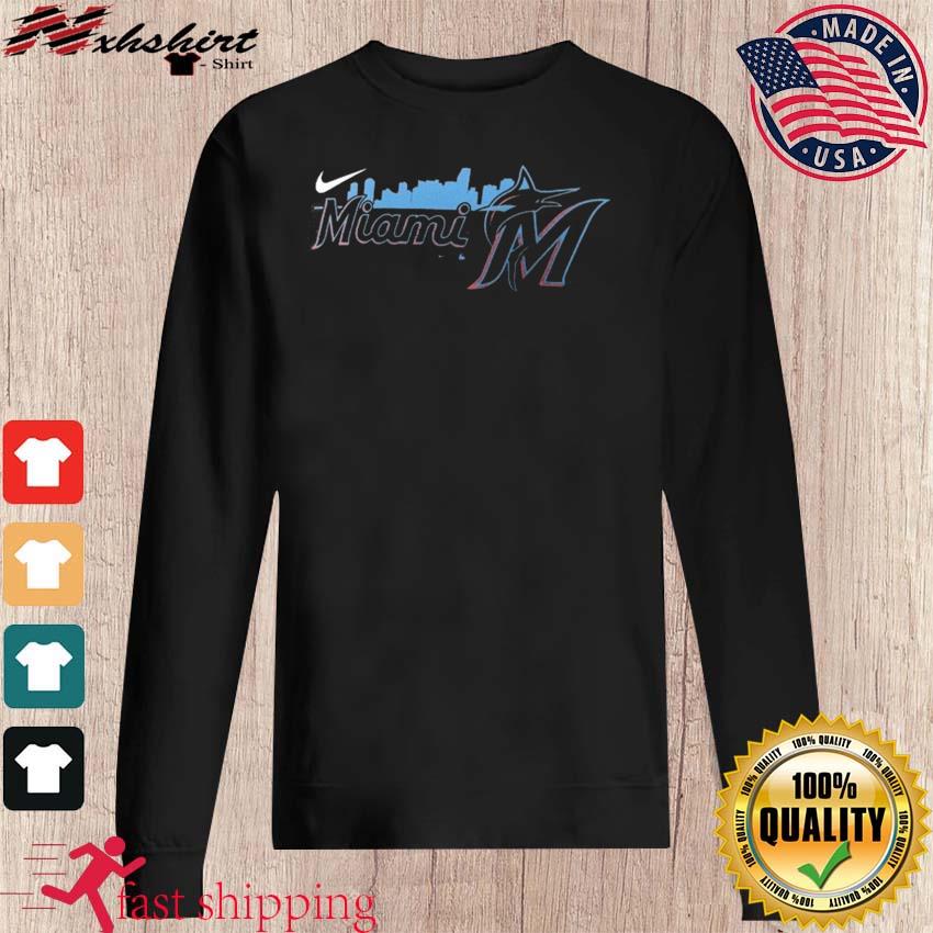 Miami Marlins Nike Skyline Shirt, hoodie, sweater, long sleeve and