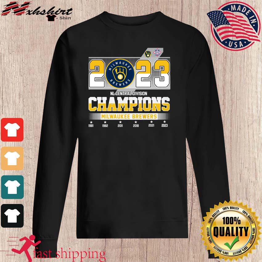 Brewers mlb nl central division champions 2023 shirt, hoodie