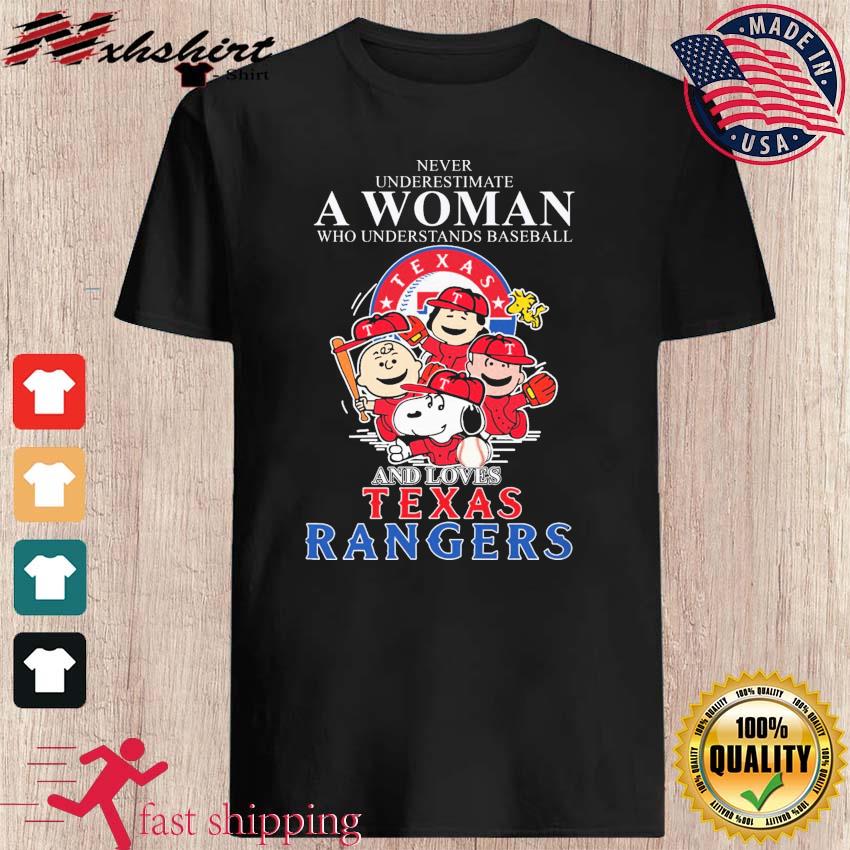 Never Underestimate A Woman Who Understands Baseball And Loves Texas  Rangers Shirt, hoodie, sweater, long sleeve and tank top