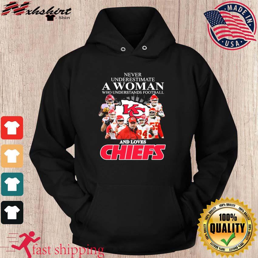 Never Underestimate A Woman Who Understands Football And Loves Kansas City  Chiefs Beat Detroit Lions Shirt, hoodie, sweater, long sleeve and tank top