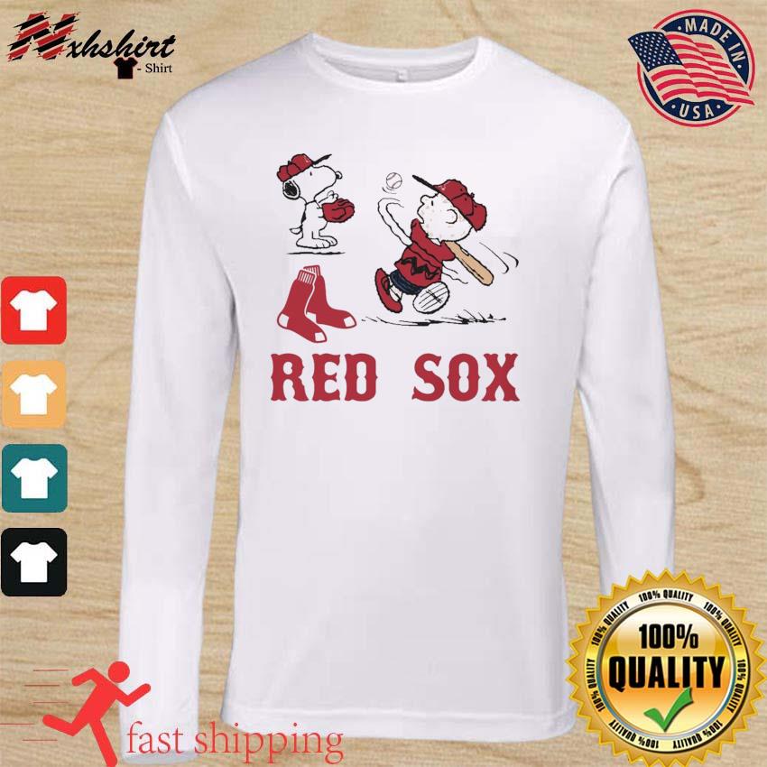 Peanuts Charlie Brown And Snoopy Playing Baseball Boston Red Sox T Shirt,  hoodie, sweater, long sleeve and tank top