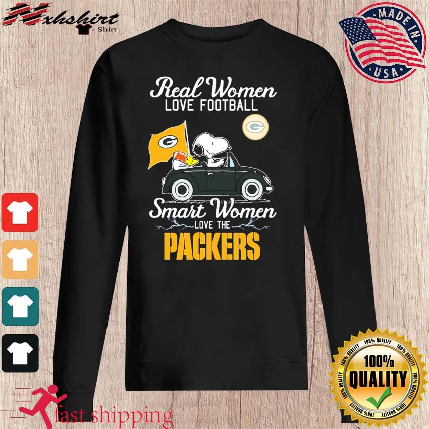 Peanuts Snoopy And Woodstock Real Women Love Football Smart Women Love The  Green Bay Packers T-Shirt, hoodie, sweater, long sleeve and tank top