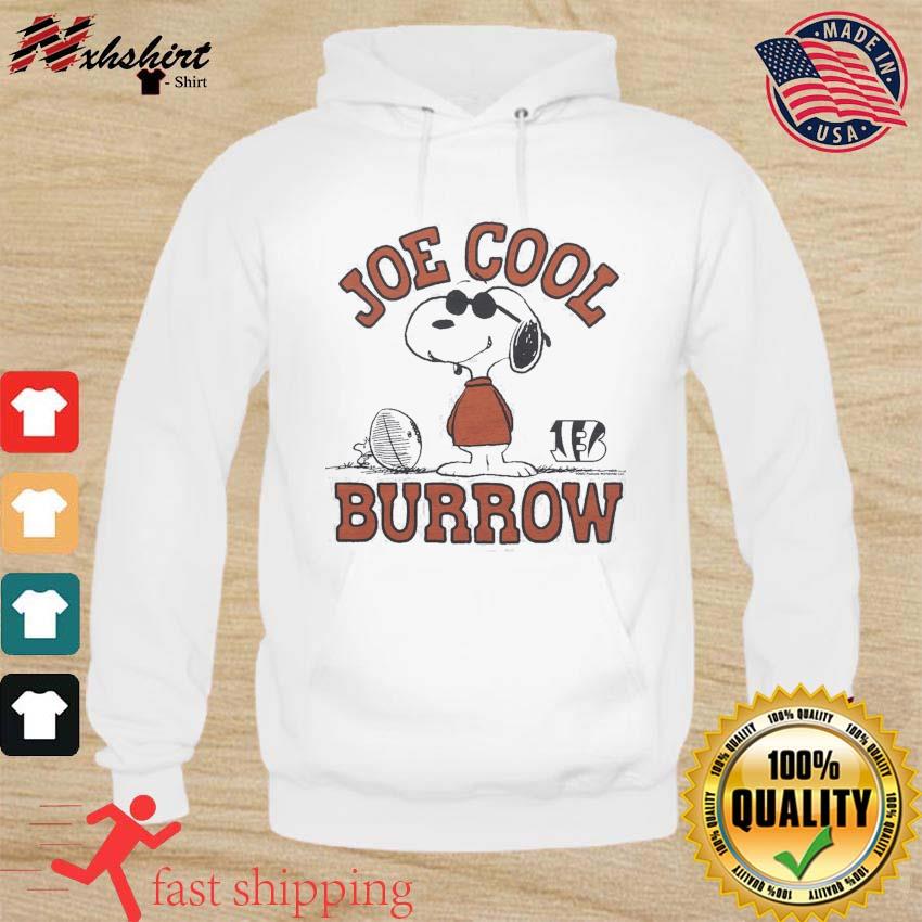 Youth Peanuts Snoopy x Bengals Joe Cool Burrow retro football shirt,  hoodie, sweater, long sleeve and tank top