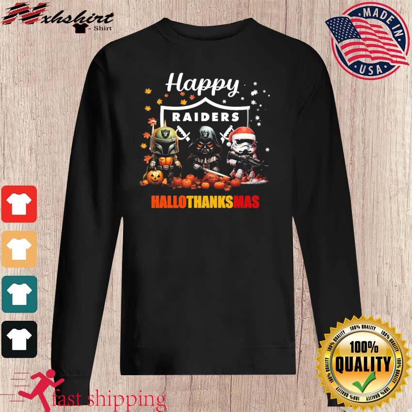 Star Wars Las Vegas Raiders Happy Hallothanksmas Shirt, hoodie, sweater,  long sleeve and tank top