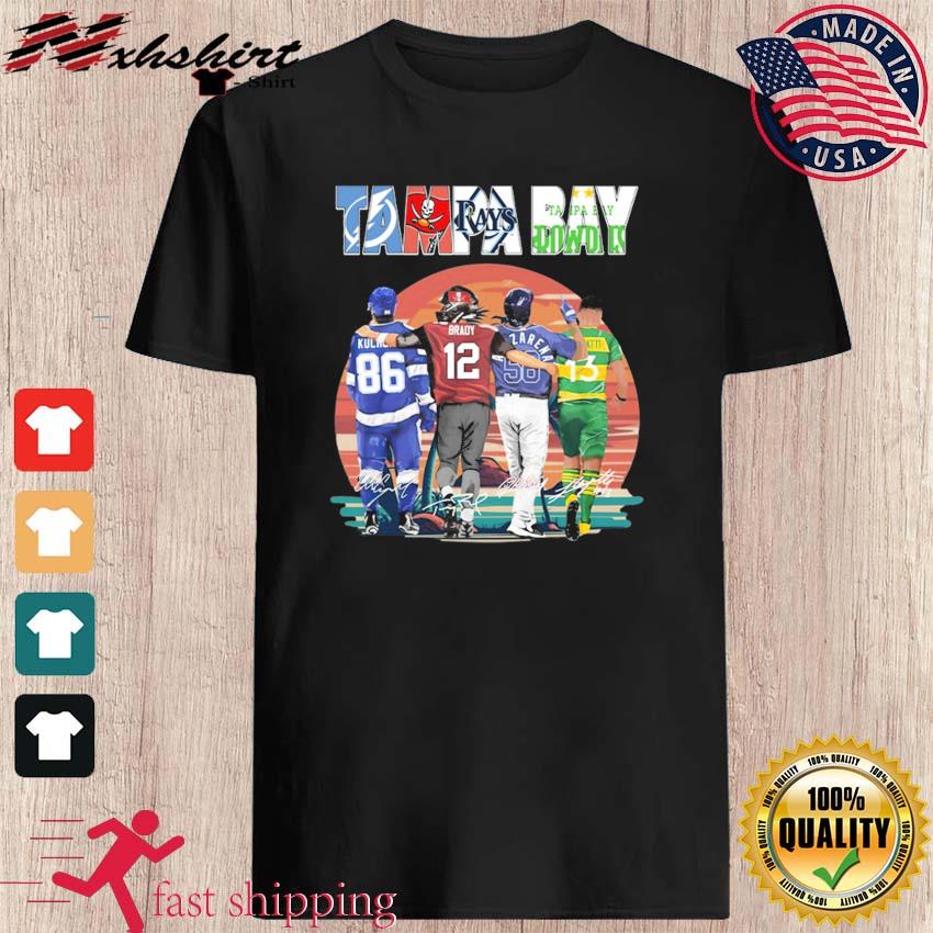 Tampa Bay Lightning Bay Buccaneers Bay Rays players signatures shirt,  hoodie, sweater, long sleeve and tank top