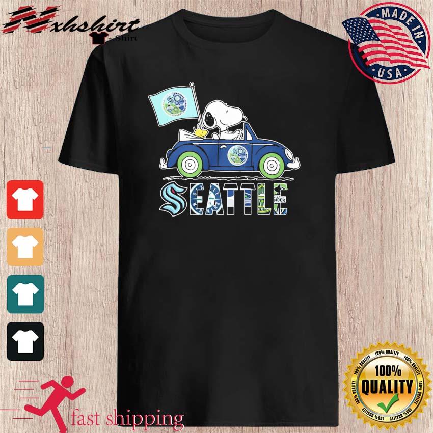 Seattle Seahawks Snoopy Plays The Football Game Shirt - Shibtee