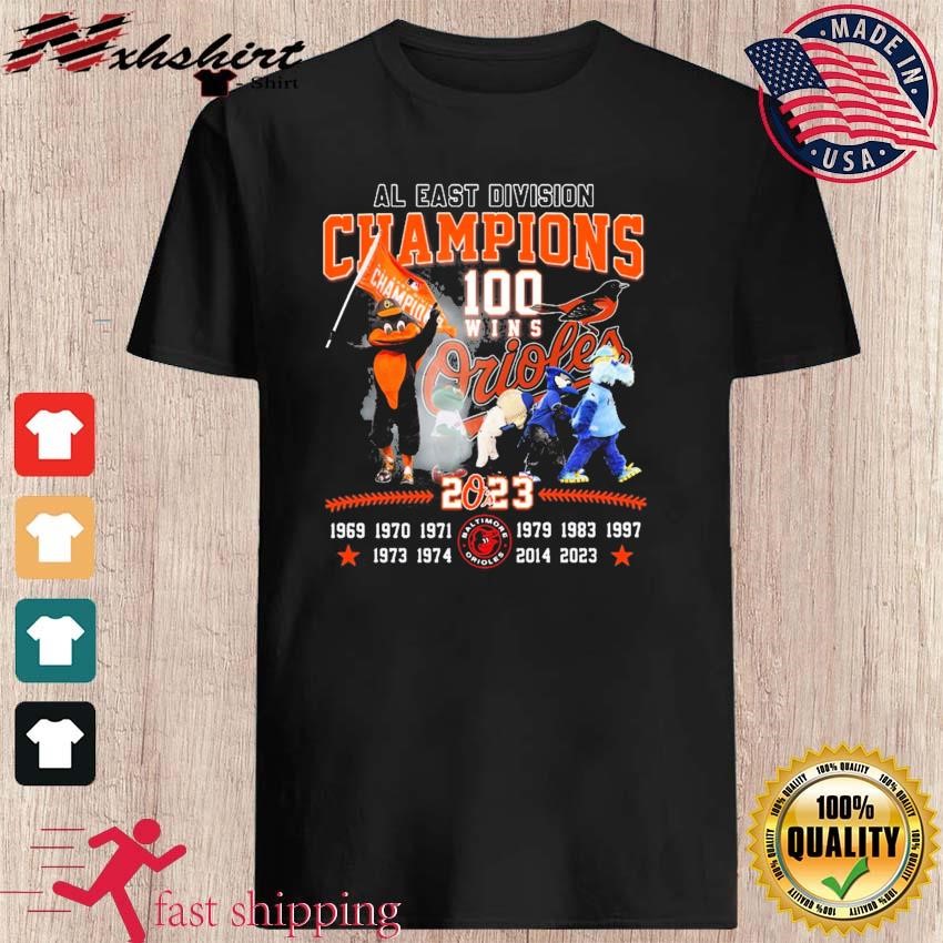 Baltimore Orioles 100 Wins AL East Division Champions 2023 Shirt, hoodie,  sweater, long sleeve and tank top