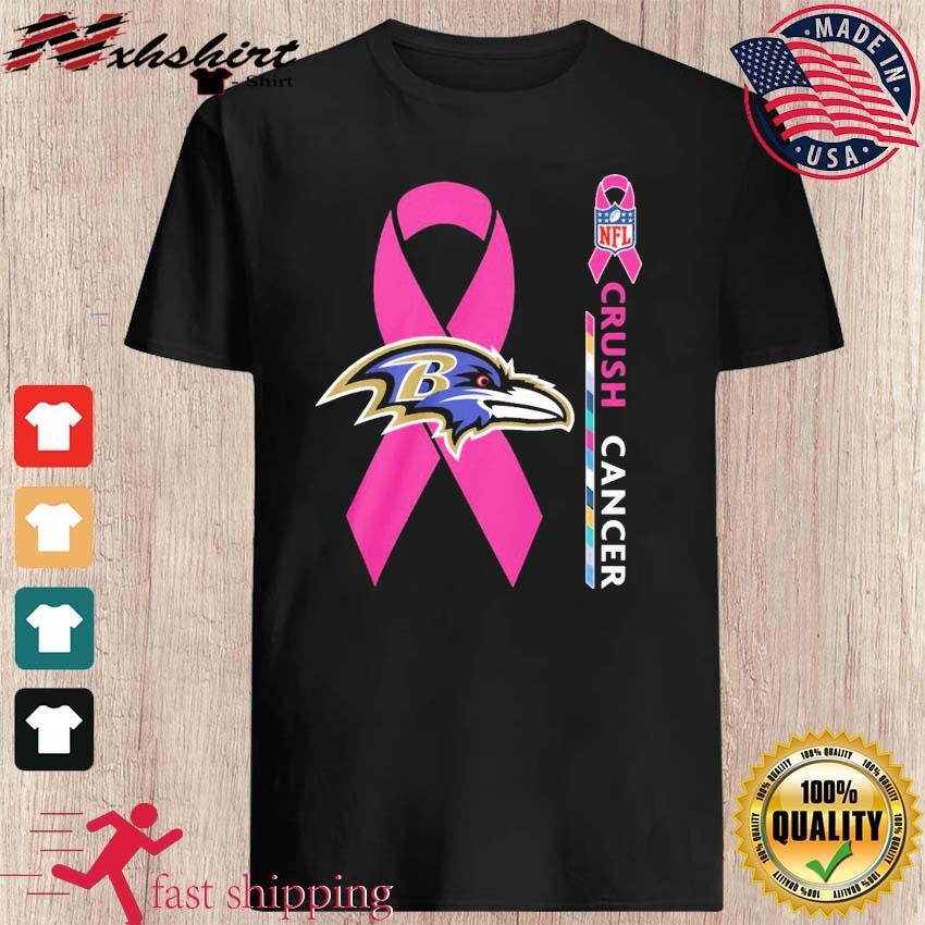 Baltimore Ravens NFL Crush Cancer shirt, hoodie, sweater, long sleeve and  tank top