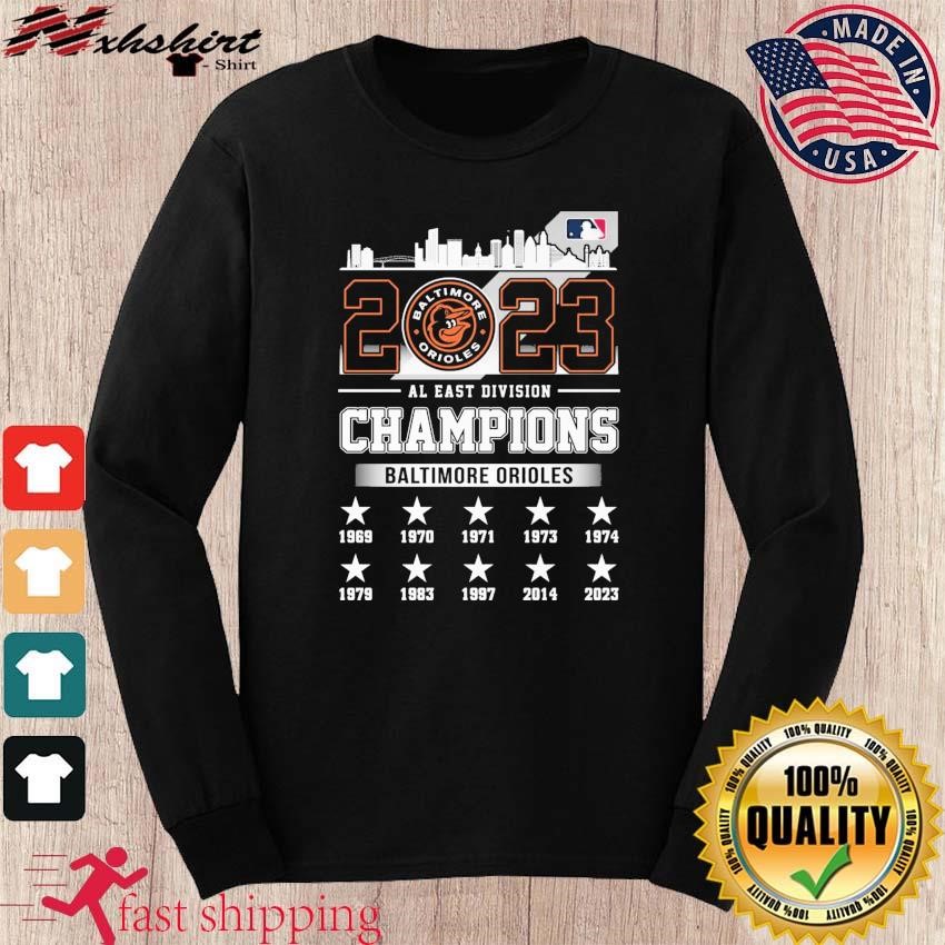 Baltimore Orioles 2023 AL East Division Champions Skyline Shirt