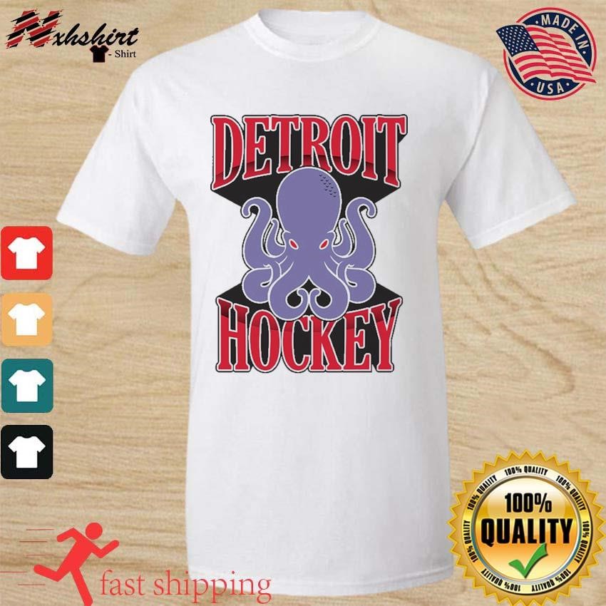CustomCat Detroit Red Wings Octopus Retro NHL Hoodie White / 3XL