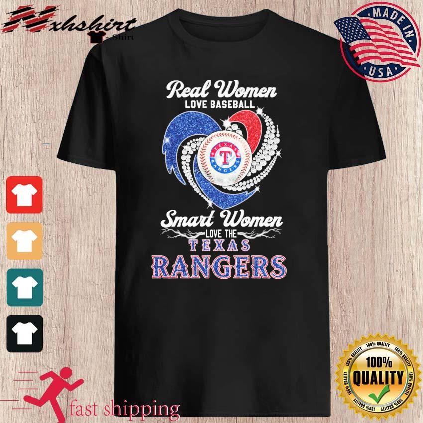 Real women love baseball smart women love the Texas Rangers shirt, hoodie,  sweater, long sleeve and tank top