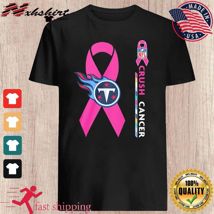 Tennessee Titans logo nfl crush cancer shirt, hoodie, sweater and v-neck t- shirt