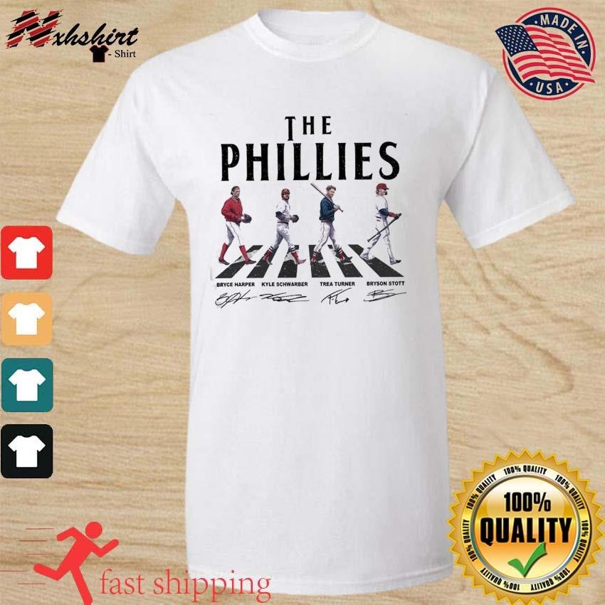 Phillies Walking Abbey Road Signatures Baseball Shirt, hoodie, sweatshirt  for men and women