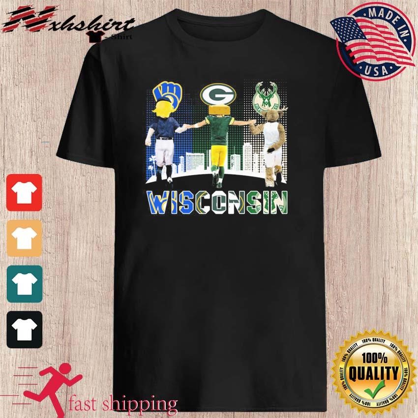 Wisconsin City Sport Teams Mascot Packers Brewers And Bucks T-Shirt,  hoodie, sweater, long sleeve and tank top