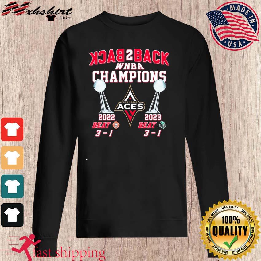 Las Vegas Aces back to back WNBA champions 2022 2023 shirt, hoodie, sweater  and long sleeve