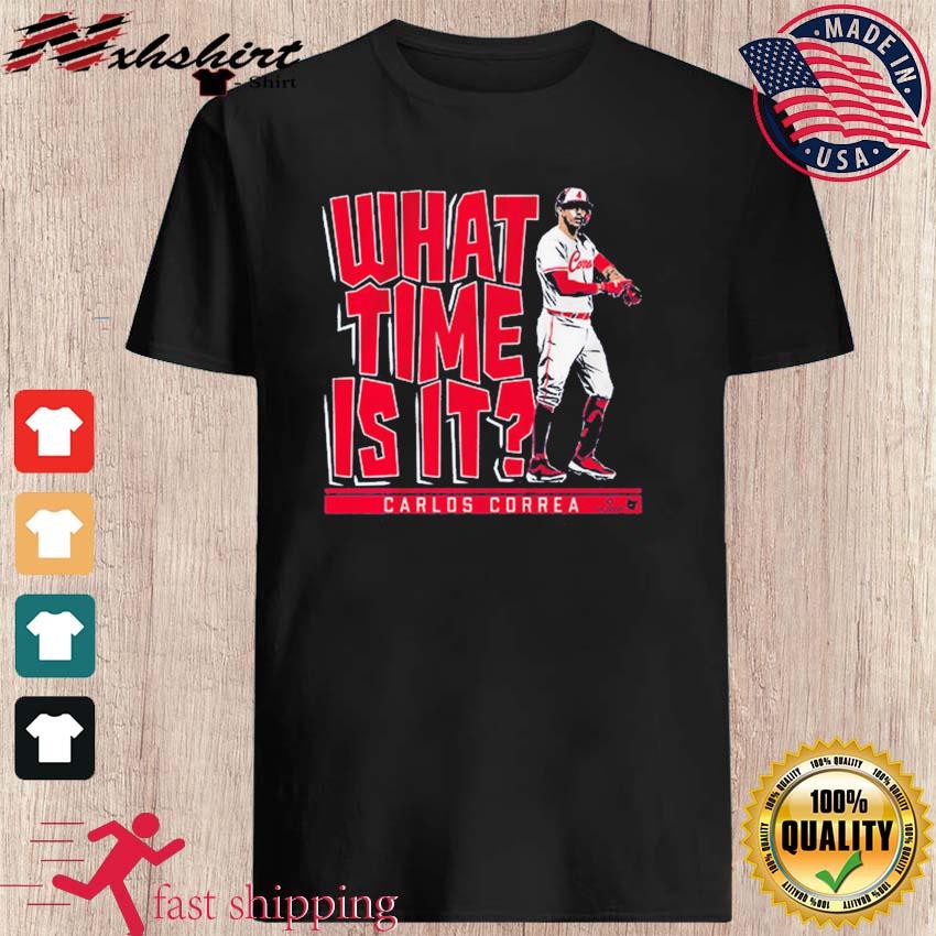 Carlos correa what time is it Minnesota shirt, hoodie, longsleeve, sweater