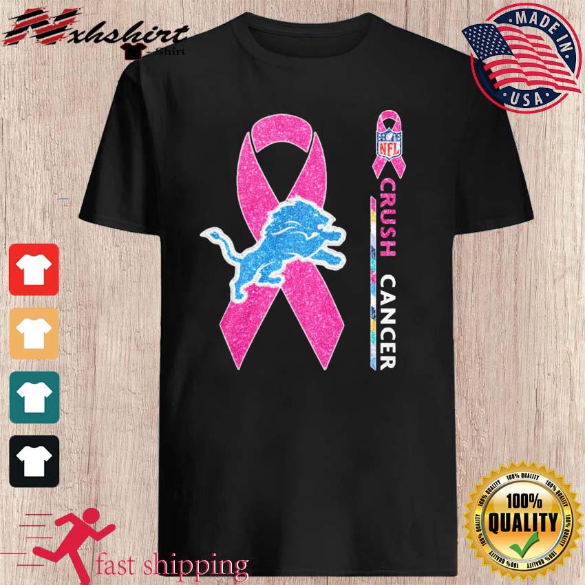 Crush Cancer Detroit Lions NFL Shirt Cancer Support Women Men