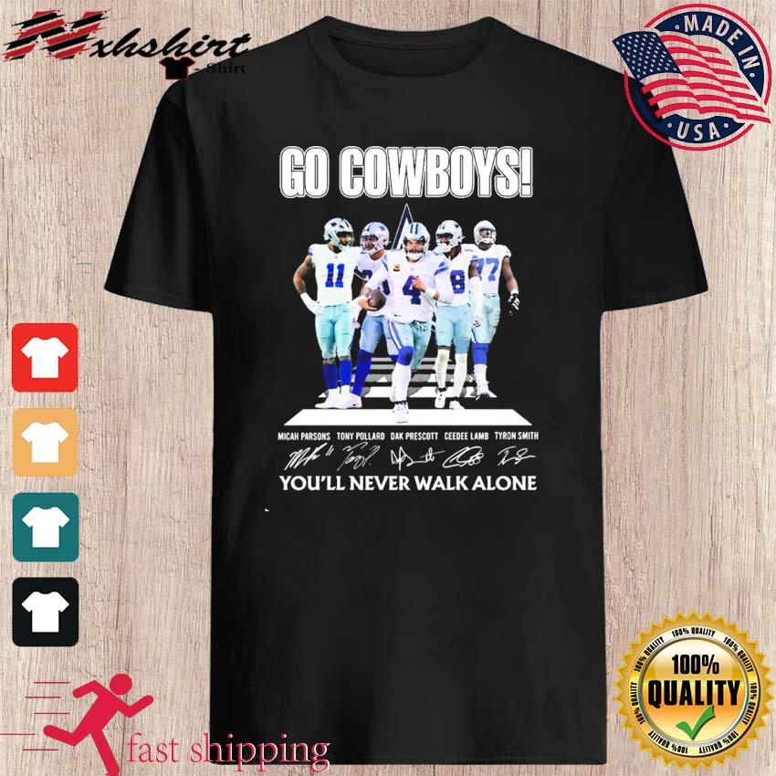 You'll Never Walk Alone Dallas Cowboys Abbey Road Signatures T Shirt,  hoodie, sweater, long sleeve and tank top