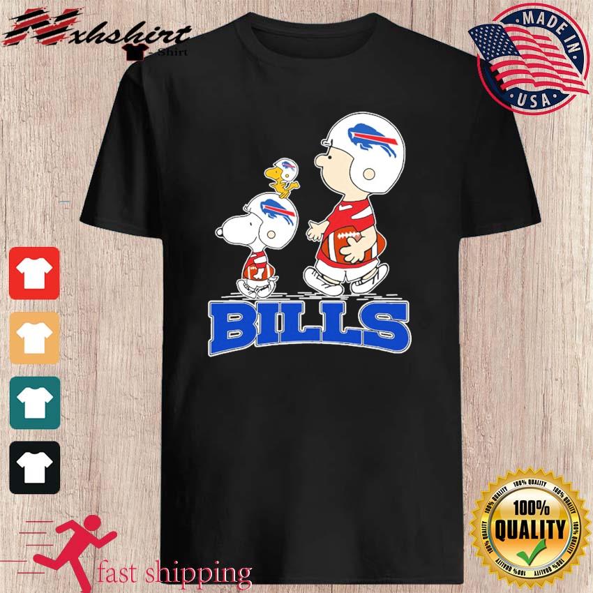 Buffalo Bills Peanuts Snoopy Charlie Brown And Woodstock Shirt