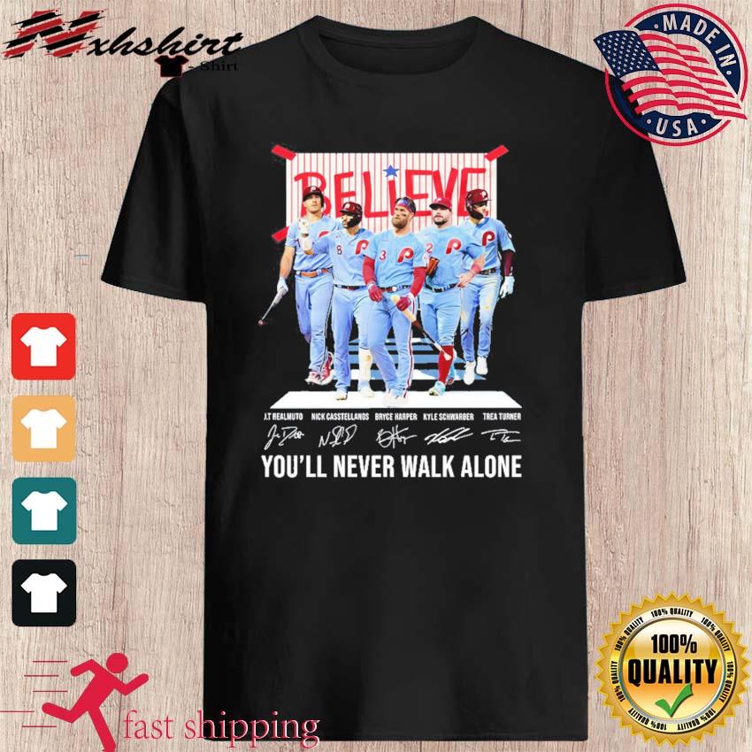 Go phillies you'll never walk alone philadelphia phillies shirt, hoodie,  sweater and long sleeve