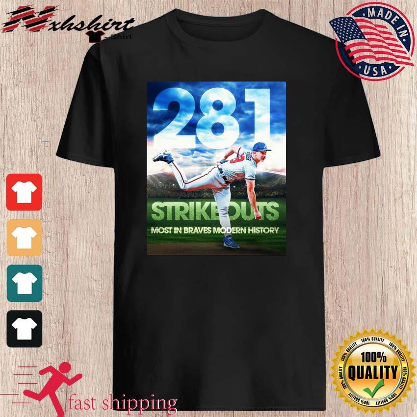 Congrats Spencer Strider 20 Wins And 281 Strikeouts Made History In 2023 T- Shirt - Roostershirt