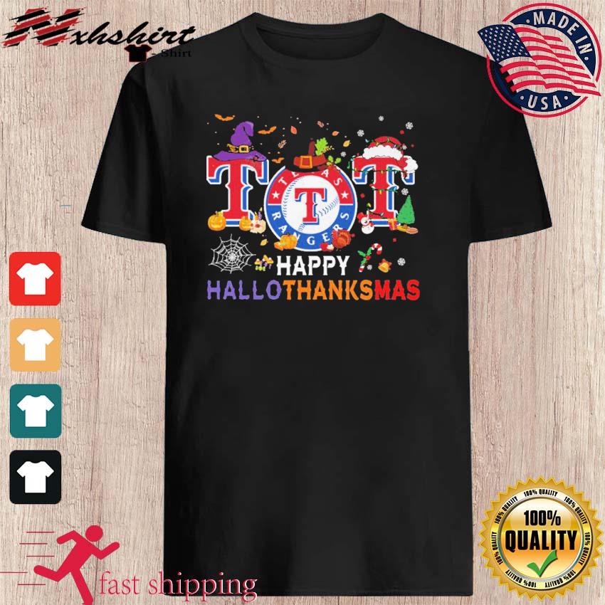 Texas Rangers Happy Hallothanksmas Shirt - Danmerch