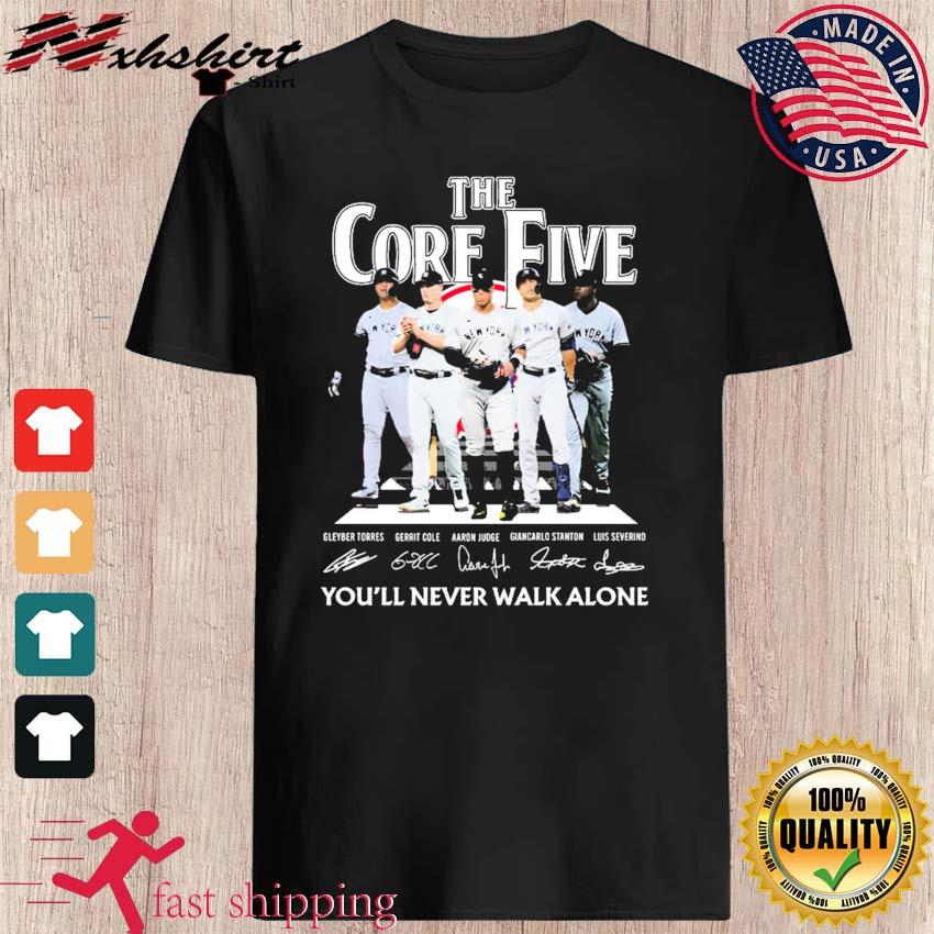 The Core Five New York Yankees You'll Never Walk Alone Signatures