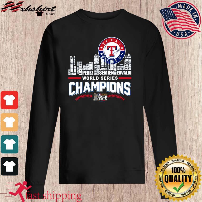 Texas Rangers Skyline Players Name 2023 World Series Champions