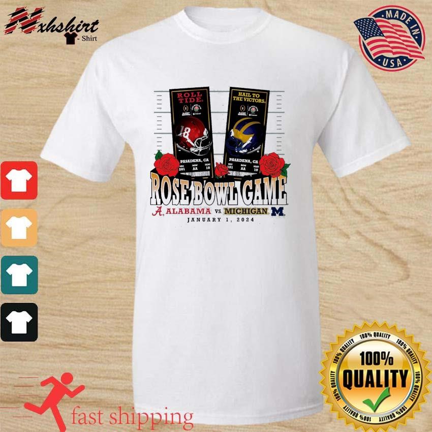 Michigan Wolverines Vs Alabama Crimson Tide 2024 Rose Bowl Matchup   Michigan Wolverines Vs. Alabama Crimson Tide 2024 Rose Bowl Matchup Unmatched Excellence Shirt Shirt 