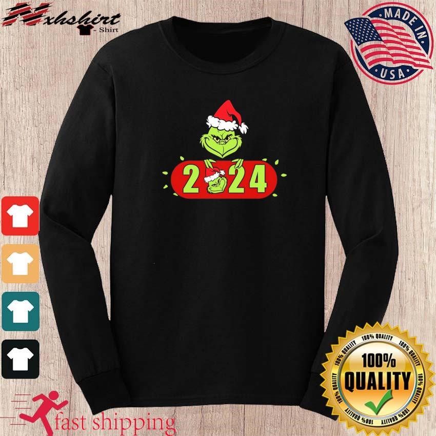 Official The Grinch Happy New Year 2024 Shirt, hoodie, sweater, long