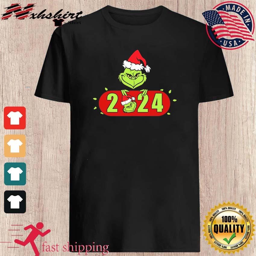 Official The Grinch Happy New Year 2024 Shirt, hoodie, sweater, long