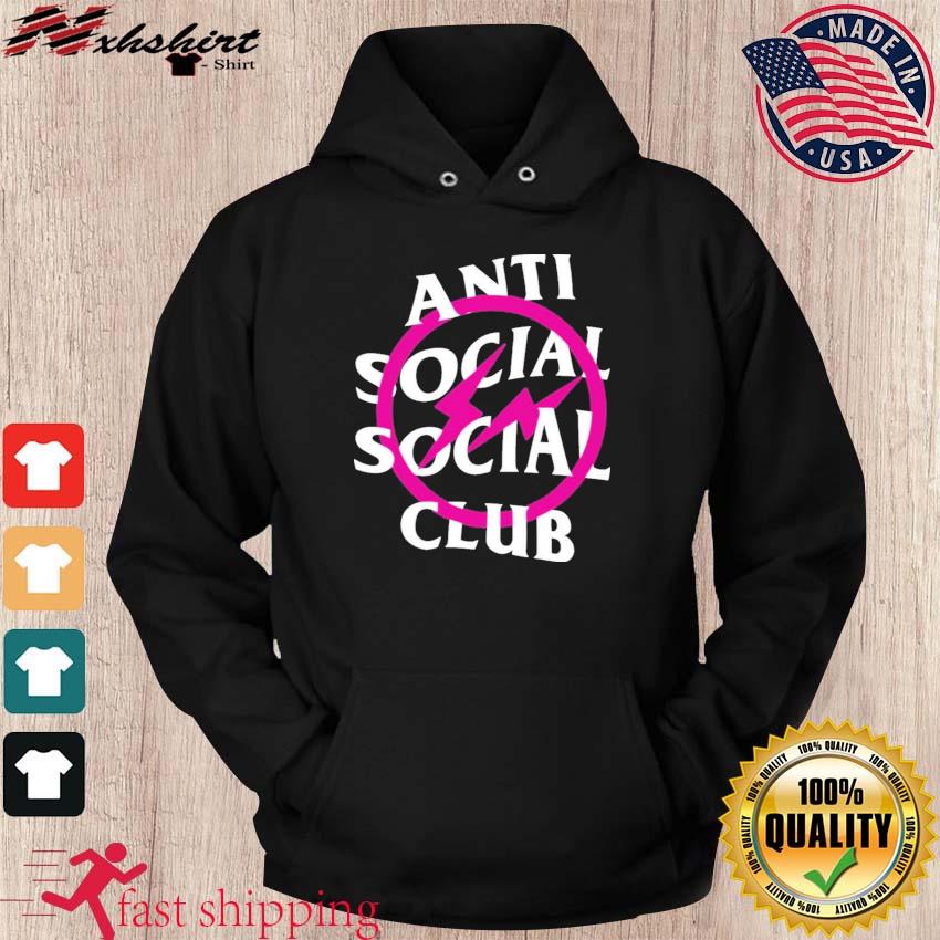 Anti Social Social Club Fragment Pink Bolt shirt, hoodie, sweater