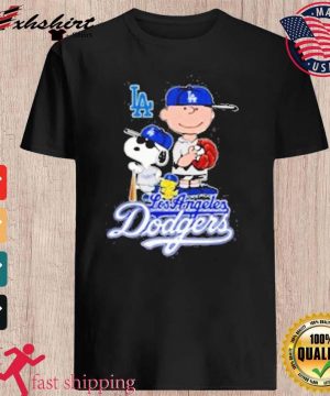 Peanuts Charlie Brown And Snoopy Playing Baseball Los Angeles Dodgers  t-shirt, hoodie, sweater, long sleeve and tank top