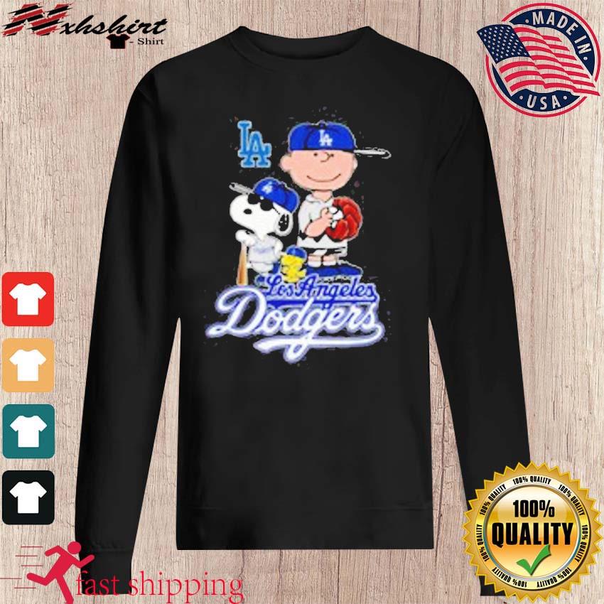 Peanuts Charlie Brown And Snoopy Playing Baseball Los Angeles Dodgers shirt, sweater, hoodie, sweater, long sleeve and tank top