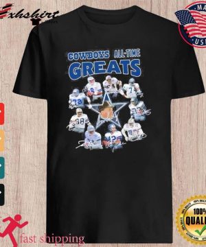 Dallas Cowboys All Time Greats Coach And Players Signatures Shirt