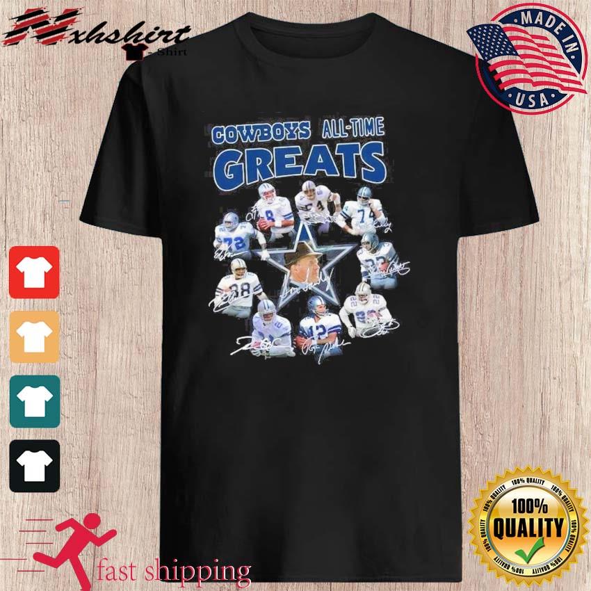 Dallas Cowboys All Time Greats Coach And Players Signatures Shirt