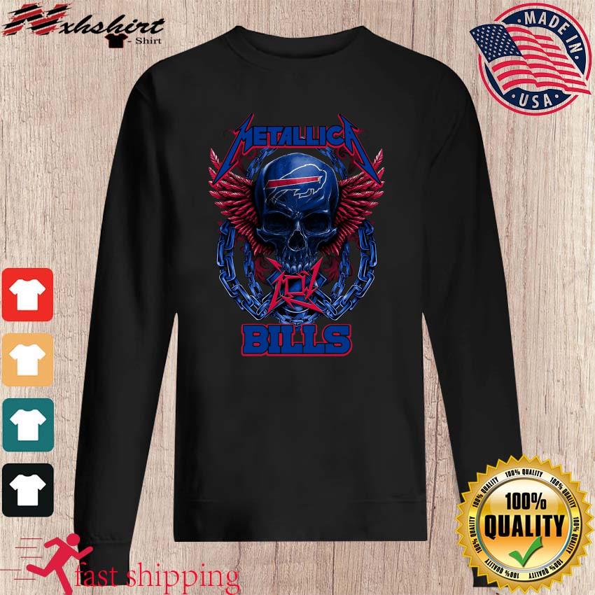 Skull metallica Buffalo Bills logo 2022 shirt, hoodie, sweater, long sleeve  and tank top