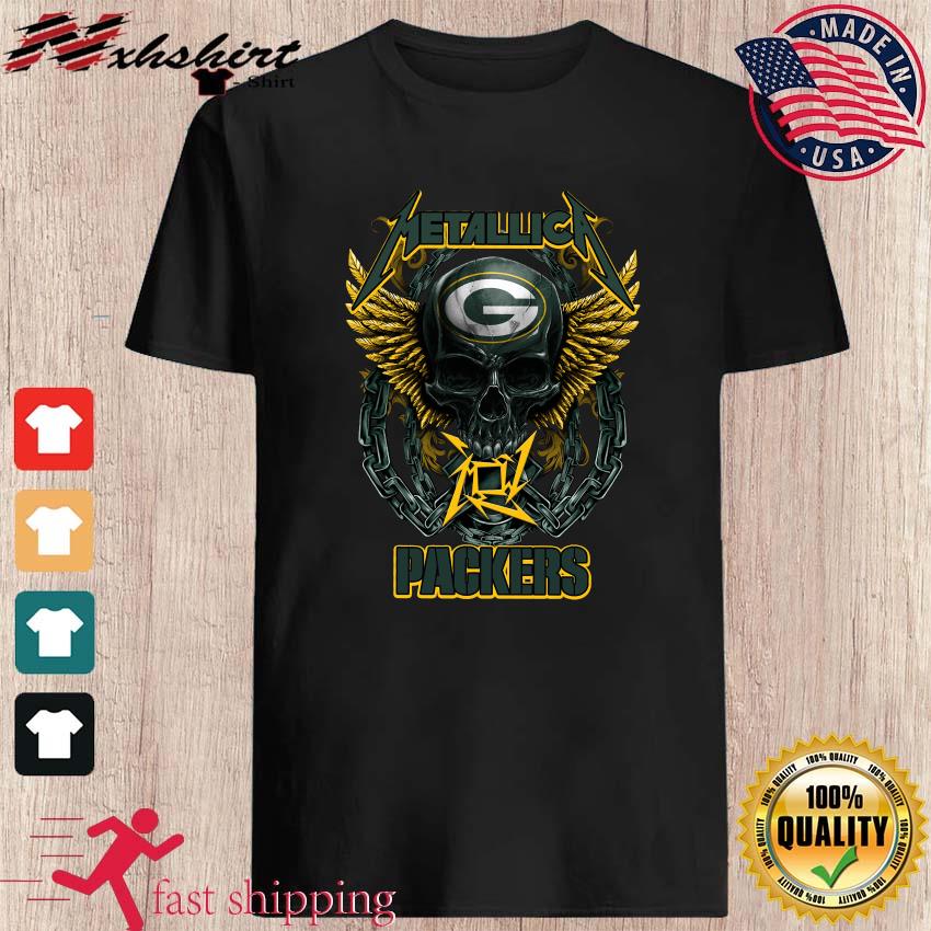 Skull Metallica Green Bay Packers T-Shirt, hoodie, sweater, long sleeve and  tank top