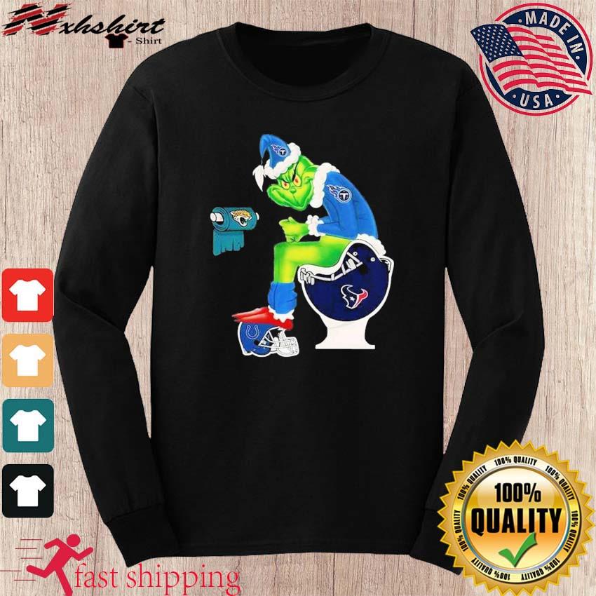 The Grinch Tennessee Titans Indianapolis Colts Houston Texans Toilet Christmas  Sweatshirt, hoodie, sweater, long sleeve and tank top