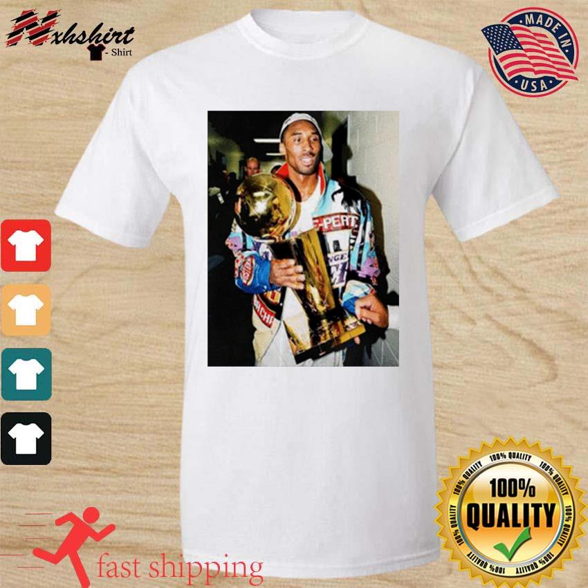 Kobe Bryant with Championship Trophy Vintage T Shirt